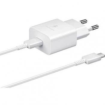 SAMSUNG Chargeur Secteur 15W USB C avec cable Blanc