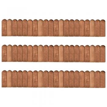 Rouleaux de bordure en bois de pin imprégné 3 pcs 120 cm
