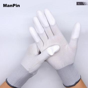 Carbon Fiber PU Coated Anti-Static Finger Protection Gloves for Electronic Repair