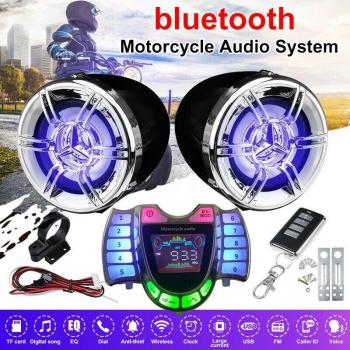 Wasserdichte Bluetooth MP3 Stereo Lautsprecher für Motorrad, Scooter, ATV und UTV