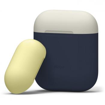 elago AirPods Duo Funda de Silicona [2 Caps & 1 Body AirPods Case] [Protección a Prueba de Golpes] [Ajuste Cover] para Apple AirPods Estuche de Carga