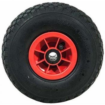 WERKA PRO - 10342 - Roue gonflable 10 - diam 260x85 - Alésage 20 mm - Moyeu 74 mm - Idéal pour diable, chariot