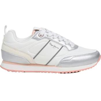 Zapatillas Pepe Jeans Dublinistral Plata para Mujer y Niña, Modelo PGS400008, Planas, con Cordones, Casual