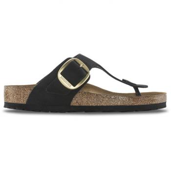 Sandales en cuir nubuck Gizeh à boucle oversize Birkenstock - Noir 38 femme