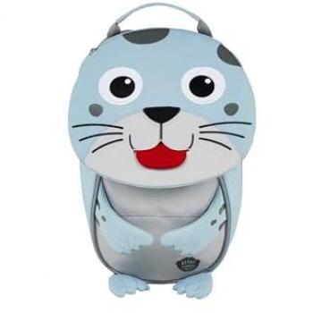Sac à dos Affenzahn Petit Ami - Robbe en bleu, ergonomique et réfléchissant pour enfants de 1 à 3 ans