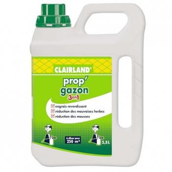 Engrais Gazon Liquide 3 en 1 Prop'Gazon Clairland - Concentré Anti-Mauvaises Herbes 2,5 L