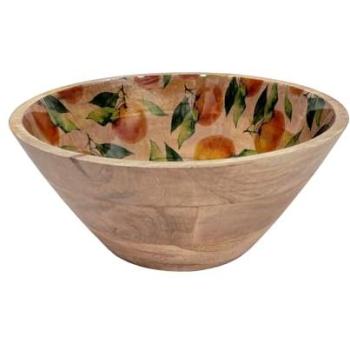 Saladier Amalfi 25 cm en Bois Décoré - Table Passion