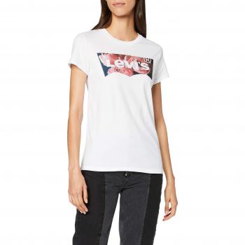 T-Shirt Donna Bianca Levi's Con Stampa Digitale The Perfect Tee