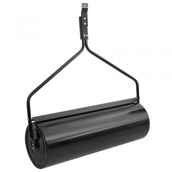 Rouleau à gazon de jardin noir 63 L en fer