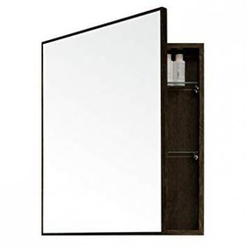 Wireworks 64003.27 Wooden Bathroom Cabinet & Mirror in Dark Oak Slimline 550mm - Brown