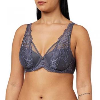 Triumph Women's Padded Underwire Bra - Wild Peony Floral Slate Gray 095