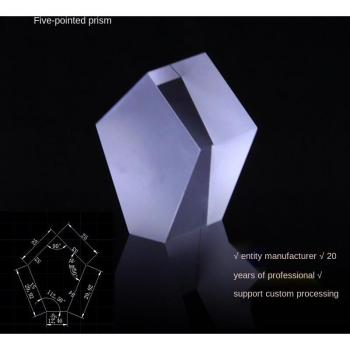 Prisme polygonal en forme de losange à réflexion totale avec miroir à 90 degrés et prisme triangulaire penta spécial