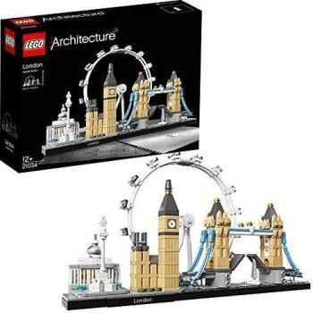 LEGO 21034 Architecture Londres Maquette à Construire, London Eye, Big Ben, Tower Bridge, Décoration Maison, Idée de Cadeau