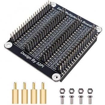 GeeekPi Raspberry Pi GPIO Erweiterung Extension Board, Raspberry Pi 4 GPIO Header 1 bis 4 für Pi 4B / Pi3 / 2Modell B