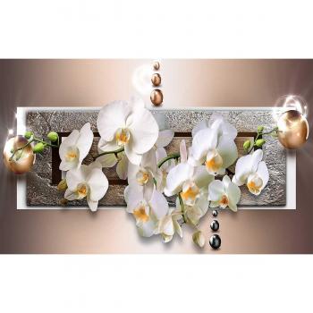 Tableau Graphique Fleurs d'Orchidées - 80x50 cm HXA DECO