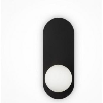 Aplique de pared Maytoni Bao, negro/blanco, altura 31 cm, cristal, G9