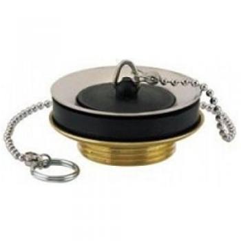 Bonde de lavabo en laiton avec bouchon noir Ø40 chromé - VALENTIN