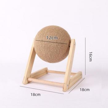 Wooden Cat Scratching Post with Wheels and Climbing Frame - Sofa Protector and Exercise Furniture
