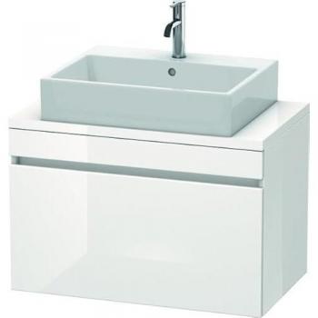 Meuble sous-lavabo Duravit DuraStyle compact, 80 cm, 1 tiroir, blanc mat/basalt mat