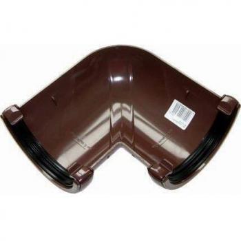 FloPlast 76mm MiniFlo Gutter Angle 90° - Brown