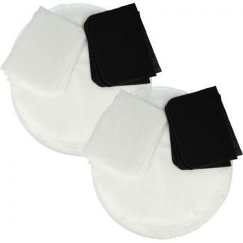 Vhbw 24-Part Deep Fryer Filter Set: 6 Activated Carbon Filters, 6 Grease Filters, 12 Paper Air Filters Replacement for DeLonghi 5512510041