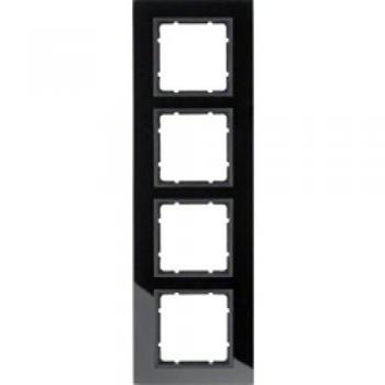 Hager B7 – Rahmen 4 Elemente Glas anthrazit