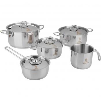 Batteria pentole 9 pezzi Aeternum La Divina in acciaio inox