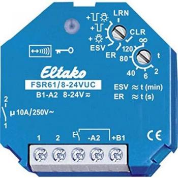 Eltako FSR61/8-24V UC - Radio receiver 868MHz, Wireless Actuator Flush mount, Switching capacity (max.) 2000 W, Max. range (open field) 30 m, Latching Relay 24