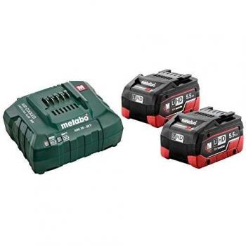 Kit Básico Metabo 2 x Baterias LiHD 18V 5,5Ah com Carregador ASC 145
