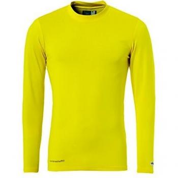 Uhlsport Distinction Long Sleeve Base Layer Shirt - Lemon Yellow