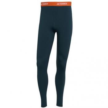 Leggings longs adidas Multi Couches Synthétiques bleu foncé orange - XL