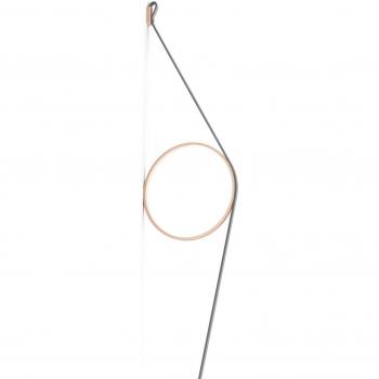 Applique LED FLOS Wirering grigia con anello rosa