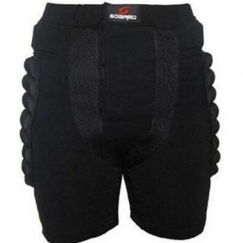 Black Protective Hip Bottom Pad Padded Shorts for Skiing, Snowboarding, and Skating - XXS to XXXL