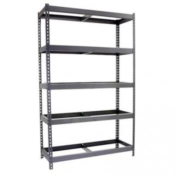 Estantería Metálica Industrial Simon Rack 240x45 cm, Carga Máxima 400 kg por Balda, 5 Alturas, Color Gris