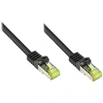 Good Connections Cat.7 S/FTP Ethernet Patch Cable, 2m, Black, with RJ45 Connector and Locking Protection