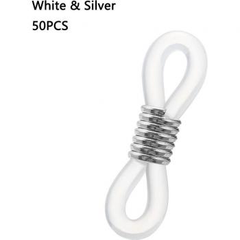 50PCS Glasses Retainer Ear Hook Strap with Loop Connector and Cord Holder