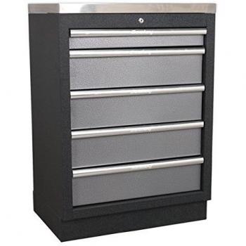Sealey APMS59 Modular 5 Drawer Cabinet, 680mm, Black