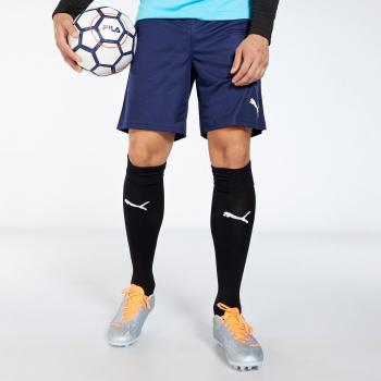 Puma Teamrise Trainingsshorts Blau Weiß Herren Größe M