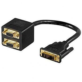 DVI-A to Dual SVGA Adapter Cable