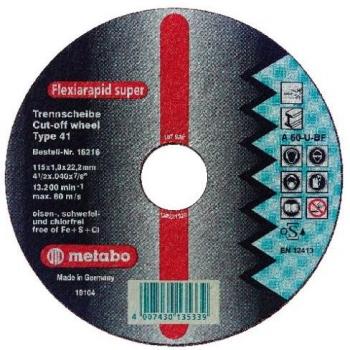 Disque de découpe Flexiarapid Super 180x1,6mm Inox - Bohrung 22,23mm, Max 8500U/min