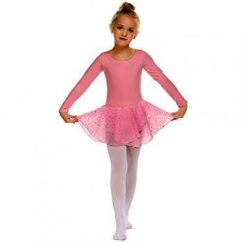 trudge Girls Ballet Clothes Ballet Dress Girls Short Sleeve/Long Sleeve Cotton Ballet Leotard Ballet Suit Dance Dress Dance Body with Tutu Skirt