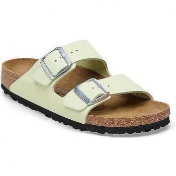 Birkenstock Arizona Women's Nubuck Sandals in Faded Lime