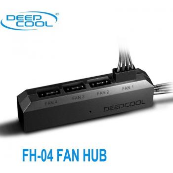 Deepcool FH-04 4-Pin PWM Fan Hub Splitter Cable with Double-Sided Adhesive