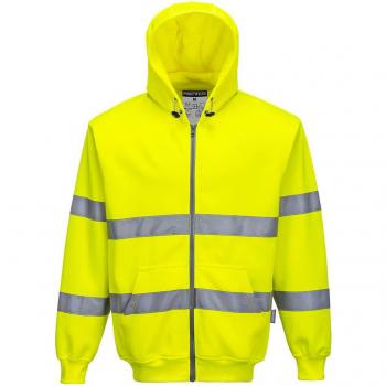 Portwest Zip Front Class 3 Hi Vis Hoodie Yellow 4XL