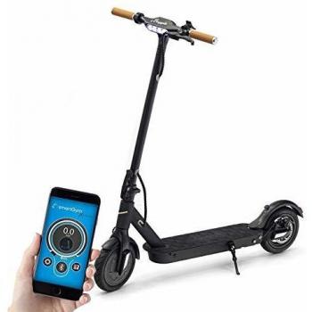 SMARTGYRO Xtreme Baggio 10 Black - Patinete Eléctrico, App, Ruedas 10, 3 Velocidades, Vel. 25 Km/h, Autonomía 25 Km, Leds, Amortiguación Trasera, Batería de Litio, Freno de Disco, Scooter