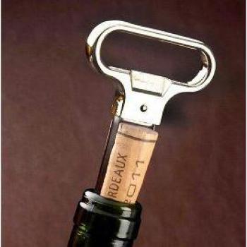 Black Metal Pressure Corkscrew with Plastic Handle for Red Wine - Kitchen Accessory Tool
