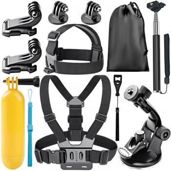 Neewer 10084345 8-In-1 Action Camera Accessory Kit for GoPro Hero 1/2/3/3+/4/5/6/7, Hero 4/5 Session, SJ4000/5000 Nikon and Sony Sports Camera