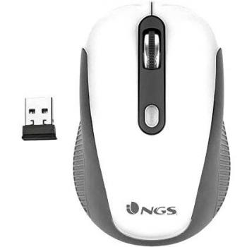 NGS Haze - Kabellose Optische Maus, 2.4GHz, USB-Maus für Computer oder Laptop mit 3 Tasten und Metallic Scroll, 800/1600dpi