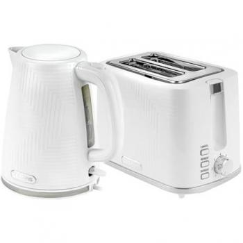 Premium Electric Kettle and Toaster Combo Set - 1.7L Cordless Kettle & 2-Slice Toaster with 360° Rotational Base, Concealed Heating, and 7-Level Browning Control