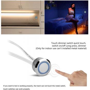 LED Dimmer Tape with Touch Sensor Control for 5050/2835 Backlight, 5V/12V/24V, Kitchen and Cabinet Lighting